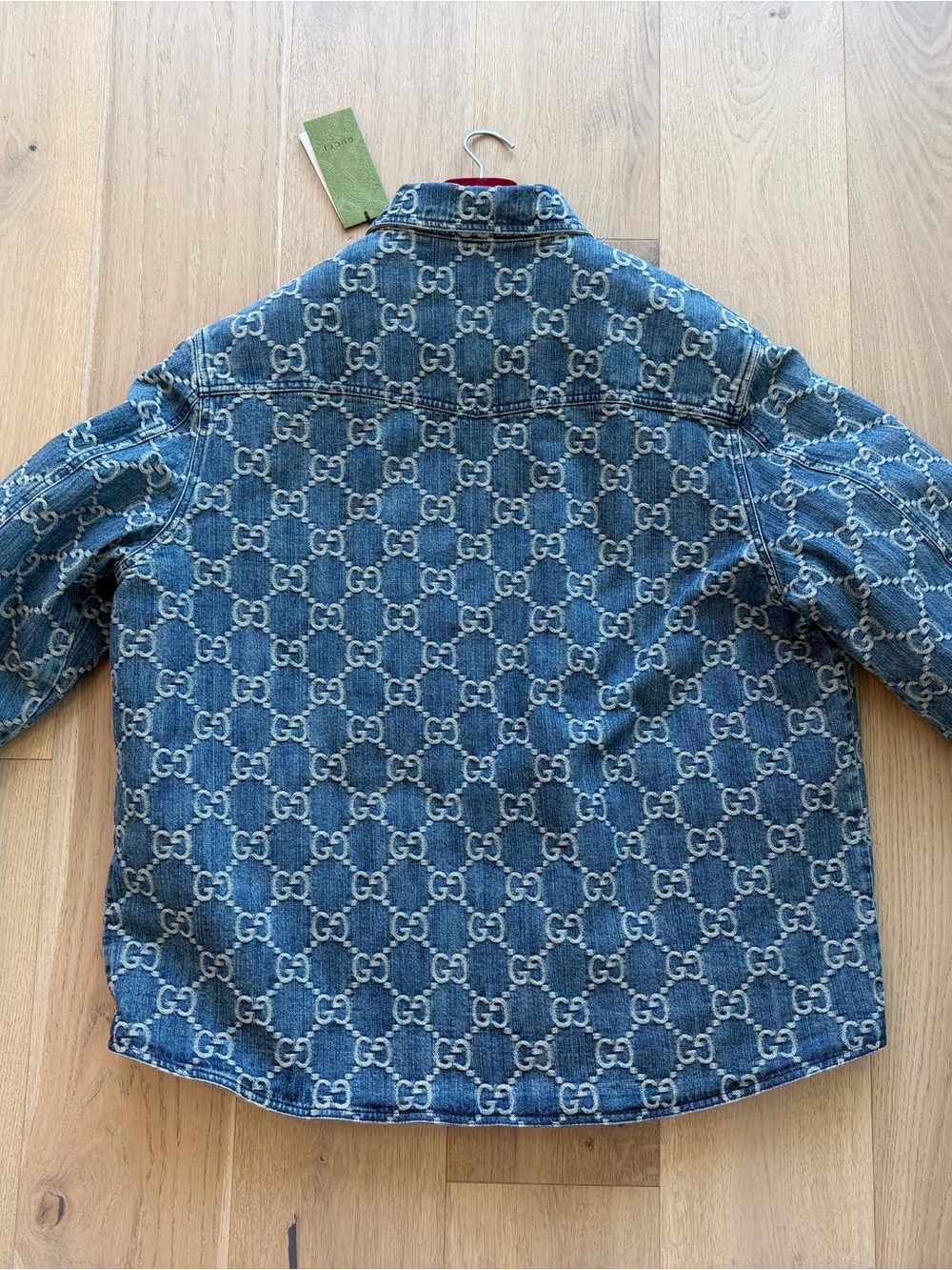 Gucci monogram denim jacket Jacquard sz 58 blue GG men - Picture 10 of 10